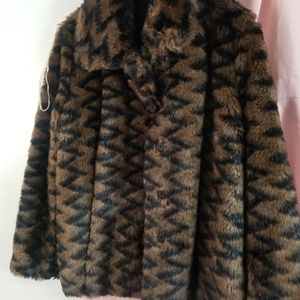 Tribal brand faux fur coat